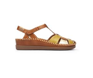 Pikolinos Cadaques T-Steg Sandale braun grün W8K-0847C1 für Damen, braun, Größe 39 EU