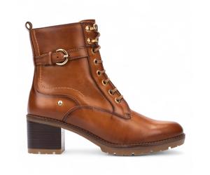 Pikolinos Damen Brandy Brown Leder Combat Ankle Boots mit mittelhohem Absatz - Llanes EU40