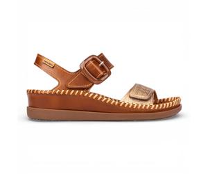 Pikolinos Damen Braune Leder Leichte Sommer-Keilsandalen - Cadaques EU41