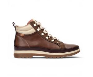 Pikolinos Damen braune Leder-Sneaker Winter-Schnürstiefel - Vigo EU 37