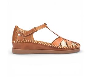 Pikolinos Damen-Keilsandalen aus braunem Leder - Cadaques EU40