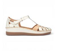 Pikolinos Damen-Keilsandalen aus weißem Leder - Cadaques EU40