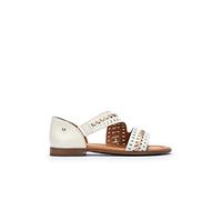 Pikolinos Flache Sandalen in Leder ALGAR für Frauen Farbe Blanco