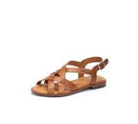 Pikolinos Flache Sandalen in Leder ALGAR für Frauen Farbe BRANDY