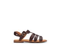 Pikolinos Flache Sandalen in Leder ALGAR für Frauen Farbe Marrón