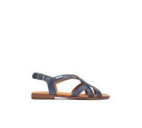 Pikolinos Flache Sandalen in Leder ALGAR für Frauen Farbe Azul