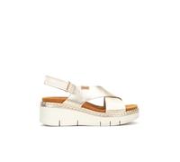 Pikolinos Keilsandalen in Leder GOMERA für Frauen Farbe CARRARA