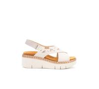 Pikolinos Gomera Damen Keilsandalen | Leder | Extra leicht | Weiß