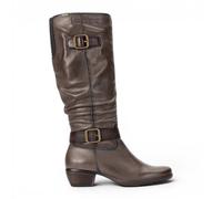 Pikolinos graue Lederstiefel mit hohem Absatz - Utiel EU 37