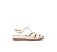 Pikolinos Halboffene Schuhe in Leder CADAQUES für Frauen Farbe Blanco