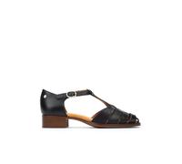 Pikolinos Halboffene Schuhe in Leder Valencia für Frauen Farbe Black