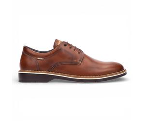 Pikolinos Herren-Schnürschuhe aus braunem Leder, Derby-Stil, Komfortschuh - Bordeauxrot EU41