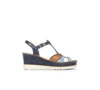Pikolinos Keilsandalen in Leder AGUADULCE für Frauen Farbe Pacific