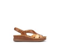 Pikolinos Keilsandalen in Leder CADAQUES für Frauen Farbe Brandy