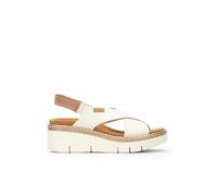 Pikolinos Keilsandalen in Leder Gomera für Frauen Farbe Blanco