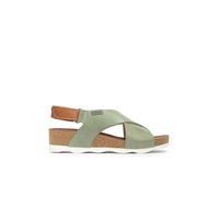 Pikolinos Keilsandalen in Leder Mahon für Frauen Farbe Verde