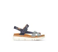 Pikolinos Keilsandalen in Leder PALMA für Frauen Farbe DENIM