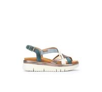 Pikolinos Keilsandalen in Leder Palma für Frauen Farbe River
