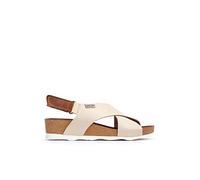 Pikolinos Mahon Keilsandalen Damen | aus Leder | Extra Leicht | Beige