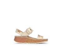 Pikolinos Marina Keilsandalen Damen | Leder | Klettverschluss | Gold