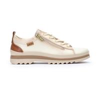 Pikolinos Nata Damen-Sneakers mit Schnürsenkeln und Reißverschluss in Weiß aus Leder - Vigo EU 38
