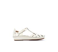 Pikolinos Damen Sandalen Riemchensandalen Leder Offwhite Größe 38