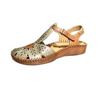 Pikolinos Halboffene Schuhe in Leder P. Vallarta für Frauen Farbe SAGE