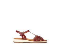 Pikolinos Roquetas Damen Flache Sandalen | Leder | Schnalle | Rot