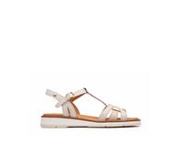 Pikolinos Flache Sandalen in Leder ROQUETAS für Frauen Farbe NATA