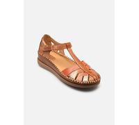 Pikolinos Halboffene Schuhe in Leder CADAQUES für Frauen Farbe Brandy