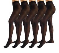 PIKY PACK 5 PAAR Strumpfhosen für Damen, blickdichte Strumpfhosen 50 DEN, dicke Strumpfhosen, Made in Italy (DE/NL/SE/PL, Alphanumerisch, S, Regular, Regular, Schwarz)