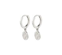 Pilgrim - NOMAD Münz-Creolenohrringe Ohrhänger Münze - Versilberter Ohrschmuck - Ohrringe Silber mit Münz Anhänger - Ohrringe Damen - Skandinavisches Design