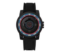 Pilipane Magnetische Suspension Wache Innovative cool wasserdichte Quarzgelenkwache für Paare Schwarze Schale Unisex Design mit starker Schale und spiegelfreiem Display 41mm (Rotblauer Kreis)