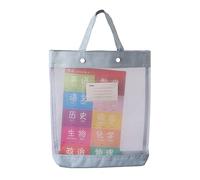 Pilipane Studenten-Büchertasche, transparent, mit Zwei Griffen, wasserfest, aus Segeltuch, großes Fassungsvermögen, Netz-Aktentasche für das Schulbüro