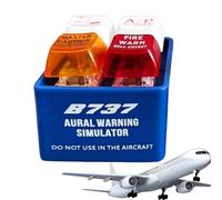 Pilot Crew Alert Keychain, Safety Warning Pendant, LED Sound Simulator Gadget, Aviation Inspired Alert Design, Lightweight Portable Build, 2.17×2.17×1.97 inches 1pc, for Fans Handbag Women Men