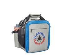 Pilot-Flugtasche - kompakte Luftfahrt-Headset- und iPad-/Tablet-Tasche mit mehreren Taschen, Schultergurt, Wabenmuster aus Nylon (Grau/Blau)