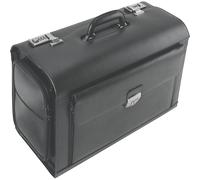 Pilotenkoffer, 5 Fächer, 2 Seitentaschen, schwarz kaiserkraft