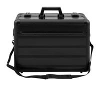 Pilotenkoffer anndora Aktenkoffer Businesskoffer TSA Schlösser Alu Oberfläche Schwarz - Schwarz Schwarz