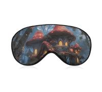 Pilze und Blumen Schlafmaske Augenmaske Augenmasken für Schlaf Schlafmasken für Frauen Männer Reise Augenmaske Verstellbare Schlafmaske Schlafmaske Verdunkelung Niedliche Schlafmaske