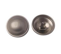 Pilzknöpfe aus Metall in Gold und Silber, 15mm/18mm/23mm/25mm/20mm, Silber, 20mm-2Stk