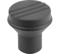 Pilzknopf Gr.1 M04 D1=21 Thermoplast, schwarz RAL7021, Komp: Stahl, Komp: schwarz RAL7021 - K0251.04 - 1 Stück