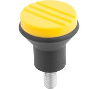 Pilzknopf Gr.1 M04x10 D1=21, Komp: Stahl, Komp: gelb RAL1021 - K0251.047X10 - 1 Stück