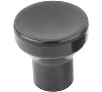 Pilzknopf Gr.1 M05 D1=21 Duroplast, schwarz, poliert, Komp:Autom.Stahl, Komp:blau passiviert - K1286.105 - 1 Stück