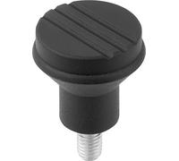 Pilzknopf Gr.1 M05x10 D1=21, Komp: Stahl, Komp: schwarz RAL7021 - K0251.05X10 - 1 Stück