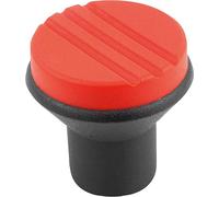 Pilzknopf Gr.3 M08 D1=33 Thermoplast, schwarz RAL7021, Komp: Stahl, Komp: rot RAL3020 - K0251.086 - 1 Stück