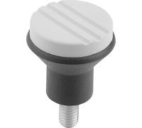 Pilzknopf Gr.3 M08x15 D1=33, Komp: Stahl, Komp: grau RAL7035 - K0251.085X15 - 1 Stück