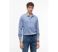 PIMA ORG CTN CASHMERE LS POLO Brisk Blue - Gr. - L