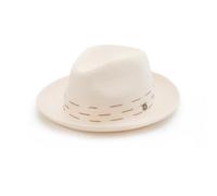 Pineapple & Star Genua Fedora Bucket Sun Strohhut, Strandhut, feines Geflecht, LSF 50+, Unisex, Größe S, Cremefarben (Loewe), Offwhite Loewe, Small