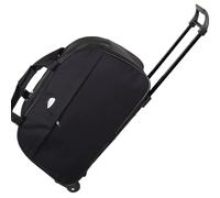 Pineeseatile Rollende Reisetasche mit Rollen, wasserdichter Stoff, großes Fassungsvermögen und tragbar, für Damen und Herren, Schwarz