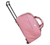 Pineeseatile Rollende Reisetasche mit Rollen, wasserdichter Stoff, großes Fassungsvermögen und tragbar, für Damen und Herren, rot-weiß gestreift